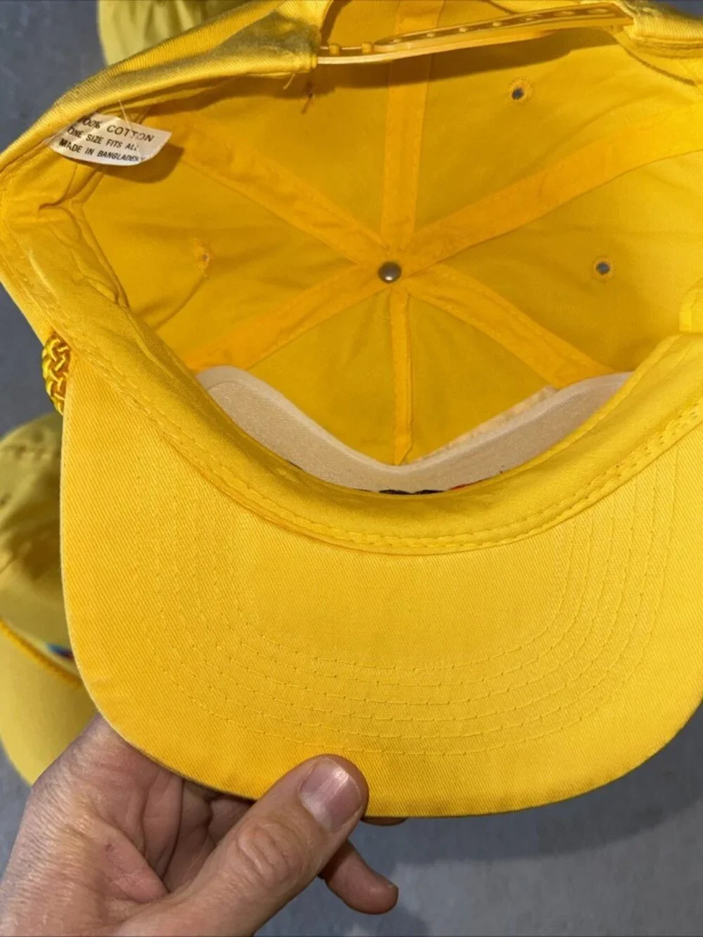 Vintage 90s BMW M3 Motorsport Yellow Rope Hat NOS